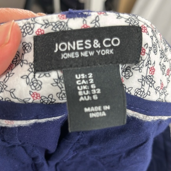 Jones and Company Navy Cotton Shorts w/ Cherries - Picture 6 of 7